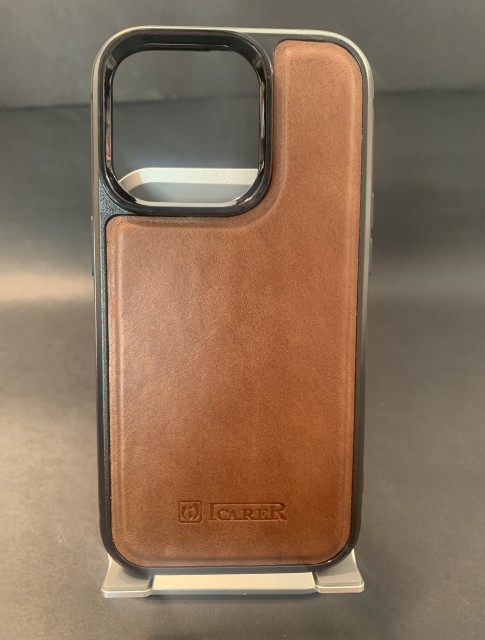 iCarer Wax Real Leather TPU Калъф за iPhone 14 Pro